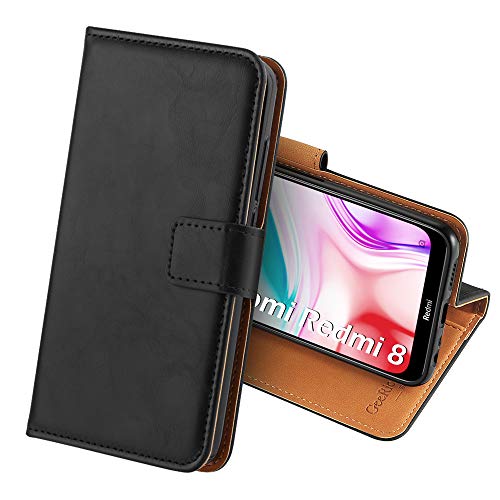 GeeRic Funda Compatible para Xiaomi Redmi 8, Función de Soporte Ranura para Tarjeta Imán Antideslizante Cuero de la PU, Libro Funda Compatible...