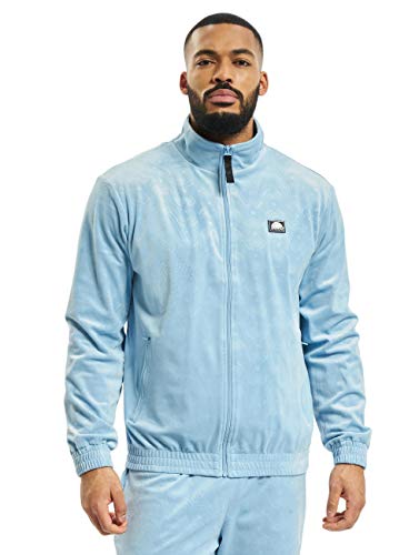 Southpole Herren Southpole AOP Velour Jacket, babyblue, M