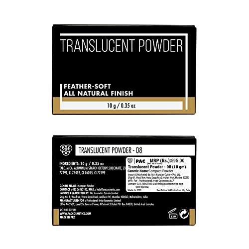 Image of PAC Translucent Powder 08 - Controls Shine, Prevents Flashbacks, Lightweight Setting Powder