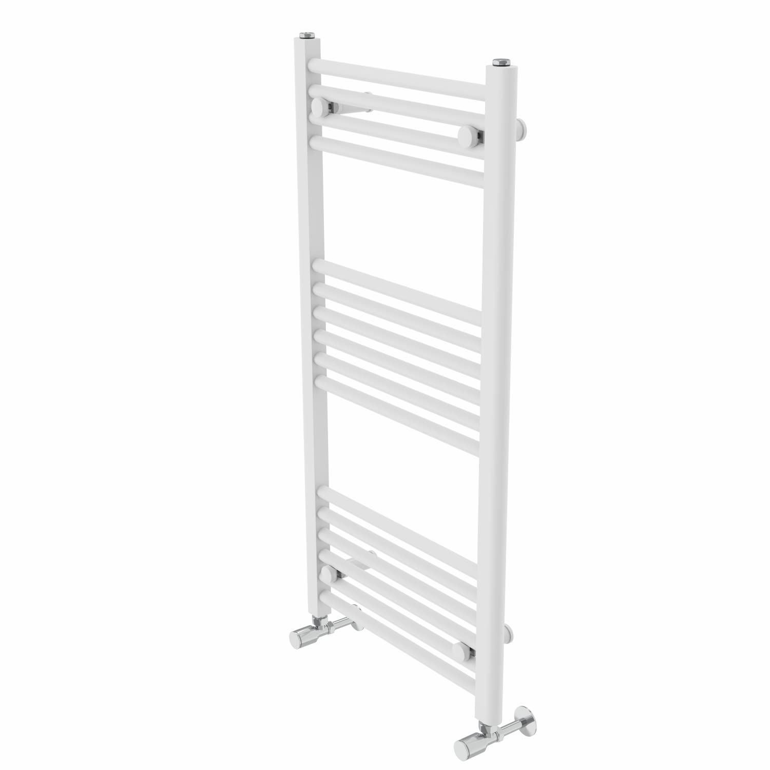 Warmehaus Contemporary Straight Bathroom Ladder Radiator Heated Towel Rail 1000 x 500mm Towel Warmer Central Heating White