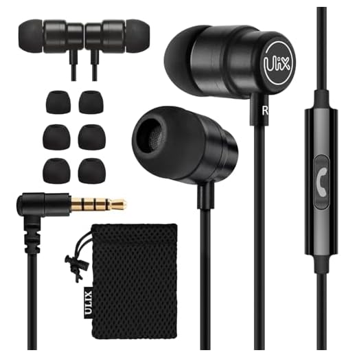 UliX Rider Auriculares In Ear con Cable y Microfono, Garantía de 5 años, Cable Reforzado, Graves, 48 Ω, Cascos para iPhone, iPad, Samsung, Mi, Xiaomi, Huawei, Gaming, Deportivos, Ordenador, Portátil