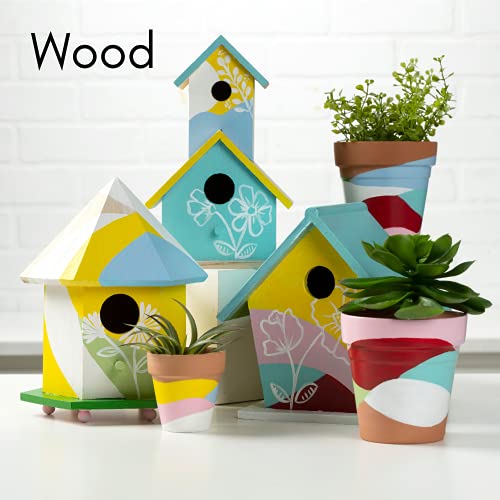 FolkArt 7508 Color, 10 Bottle Multi-Surface Acrylic Paint Set, 2oz, Basics