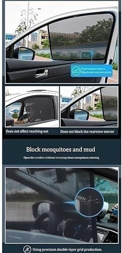 Tendine Tendine Parasole Laterali Per Auto Per Citroen C4 Picasso 5 Posti 2018-2019, 7 Pezzi, Protezione UV Magnetica, Oscuranti E Traspiranti Privacy.(2Pcs Front Doors)