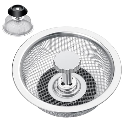 Cesta del colador del fregadero, colador del fregadero de la cocina, Tapón del fregadero de acero inoxidable, capilla de pelo, colador de cocina, Tapa de drenaje de cocina, cesta colador versátil