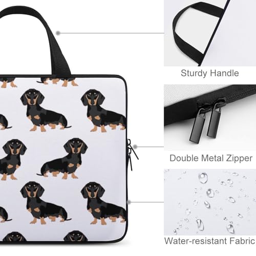 Housse ordinateur portable teckel weiner pochette tablette sacoche - 4
