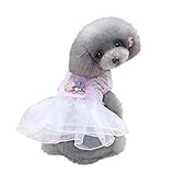 🍥【Hundekleid Kleine Hunde】Maschinenwaschbar / handwaschbar, kann getrocknet werden. Langlebig, bequem, modisch, leicht, einfach zu tragen und zu reinigen, sehr gut für Ihren Hund geeignet, der im Sommer und Frühling getragen wird.