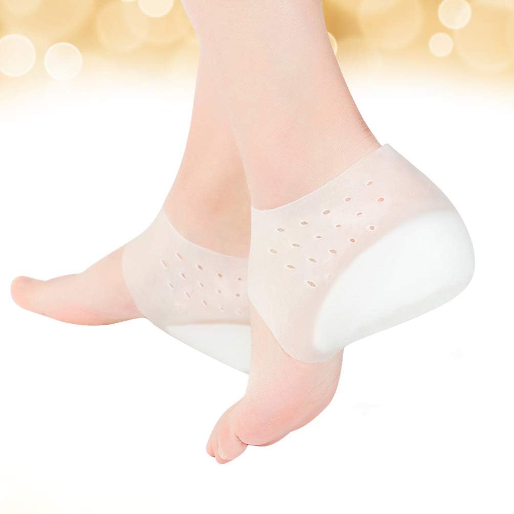 HEALLILY Height Increase Heels Sleeves Invisible Silicone Gel Heel Cushion Heel Cups For Plantar Fasciitis Inserts Pads 33-39Yards (4. 5cm) 3