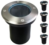 EBION 4 Pezzi Faretto Segnapasso Calpestabile Lampada Da Incasso a Terra Esterno Luce Spot...