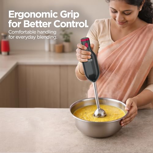 Image of Preethi Blend Pro 250W Compact Blender | Hot & Cold Blending, Rust-Free Steel Arm | For Buttermilk, Smoothies & Baby Food | Easy Operation, Easy to Clean