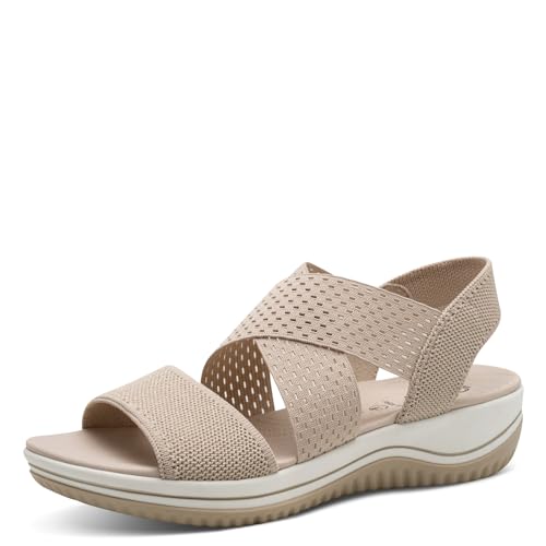 Sandales plates Jana Coshy pour pieds sensibles avec brides Velcro ajustables