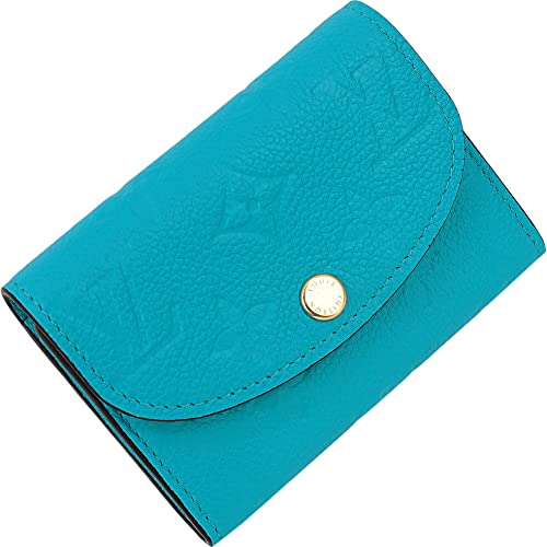 [ルイヴィトン] M81447 ポルトモネ･ロザリ ミニ財布 ウォレット モノグラム・アンプラント レザー 小銭入れ 付き ターコイズ（グリーン） レディース 純正 化粧箱 ショップバッグ 付き