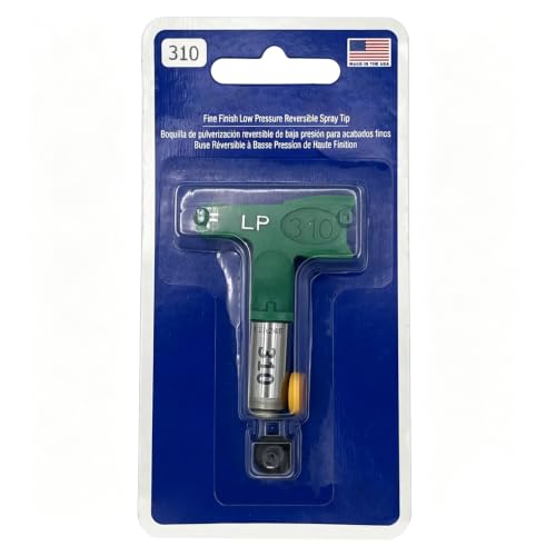 310 Fine Finish Low Pressure Reversible Tip for GracoFFLP-310 Paint Sprayer Tips for House Painting Produces a 6 to 8 Inch Fan Pattern and Has a 0.010 Inch Orifice Ideal for Finishing Materials