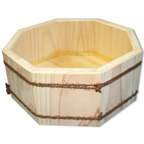エコイベント打ち水大作戦で大 天然木曽ひのき製 【八角木桶 】 日本製 社寺仏閣の池田木材