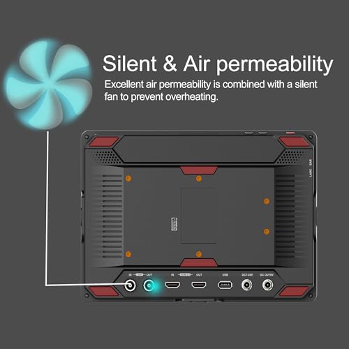 LILLIPUT 10.1’’ On-Camera Monitor mit 1500 Nits Ultra Helligkeit 1920x1200 FHD IPS Touchscreen, DSLR Kamera Field Monitor mit 4K HDMI/ 3G-SDI HDR 3D-LUT HT10S