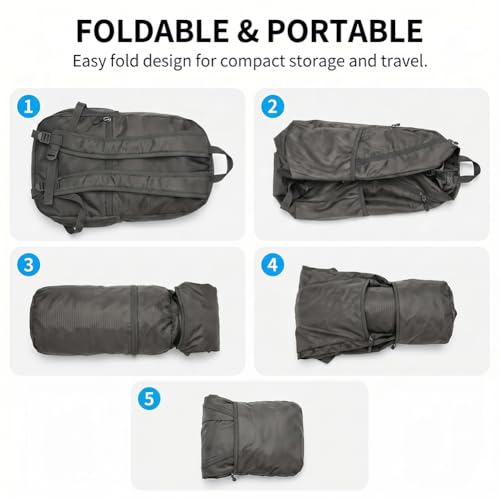 Morrales Deportivos Plegable Impermeable 20L Gris miniatura 3
