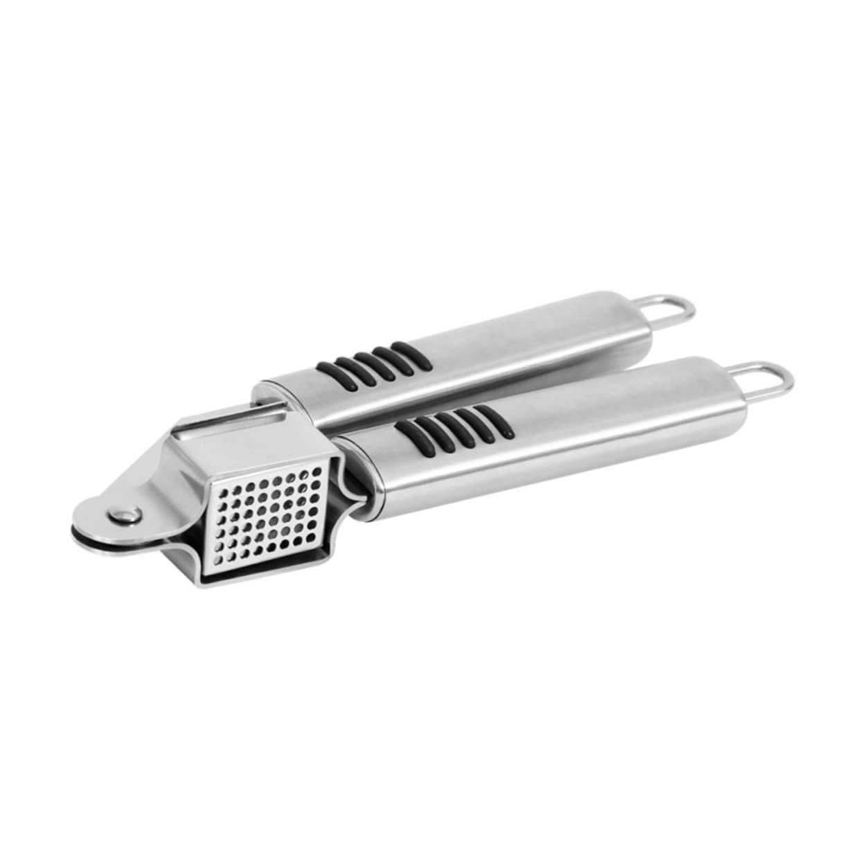 BRIGHTFUFU Stainless Steel Garlic Press Mincer Tool Manual Garlic Mashed Tool for Easy Crushing and Pureeing Convenient Kitchen Gadget for Home Cooking Easy to Clean Design