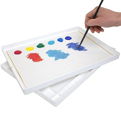 Masterson Sta-Wet Super Pro Palette Bundled Set 11.5x15.5in Wet Paint Palette with 32 Well Watercolor Palette, 30 Acrylic Paper Refill Sheets and 3 Sponge Refill Pack, Keeps Paint Fresh, Made in USA