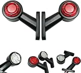 Formplas 2x 12 LED Anhänger Begrenzungsleuchten 12V 24V Links + Rechts Seitenleuchten für LKW PKW Leuchten Positionsleuchten E9
