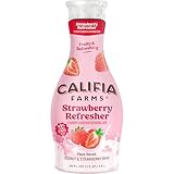 Califia Farms - Strawberry Crème Refresher Coconut Milk and Strawberry Juice Refresher, 48 Oz, All Natural, Fruit Beverage, Vegan, BPA-free, Non-GMO, Gluten Free
