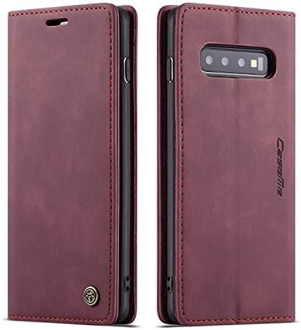 QLTYPRI Case for Samsung Galaxy S10e, Vintage PU Leather Wallet Case Card Slot Kickstand Magnetic Closure Shockproof Flip Folio Case Cover for Samsung Galaxy S10e - Black
