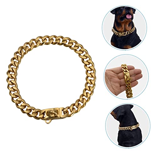 Collier chien doré acier inoxydable pour balades et éducation - 4