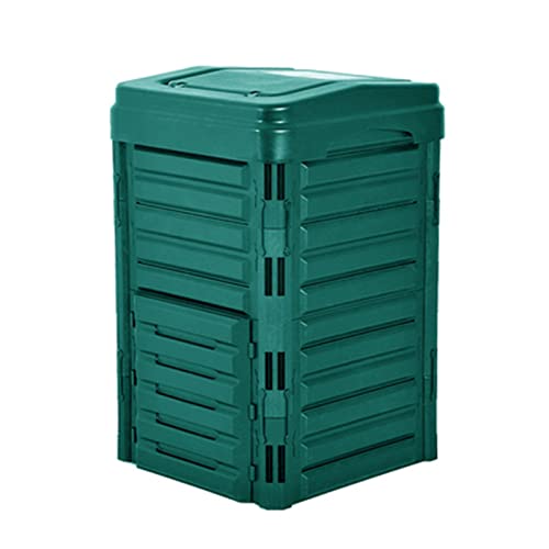 堆肥コンポスター 庭の大336リットルの強制エコ堆肥コンバーターリサイクル土の屋外収納箱の廃棄物草の堆肥化箱 家庭用 生ゴミ肥料 容器 脱臭 ベランダ 屋外 堆肥 再利用可能 (色 : Black, Size : 100x60cm)