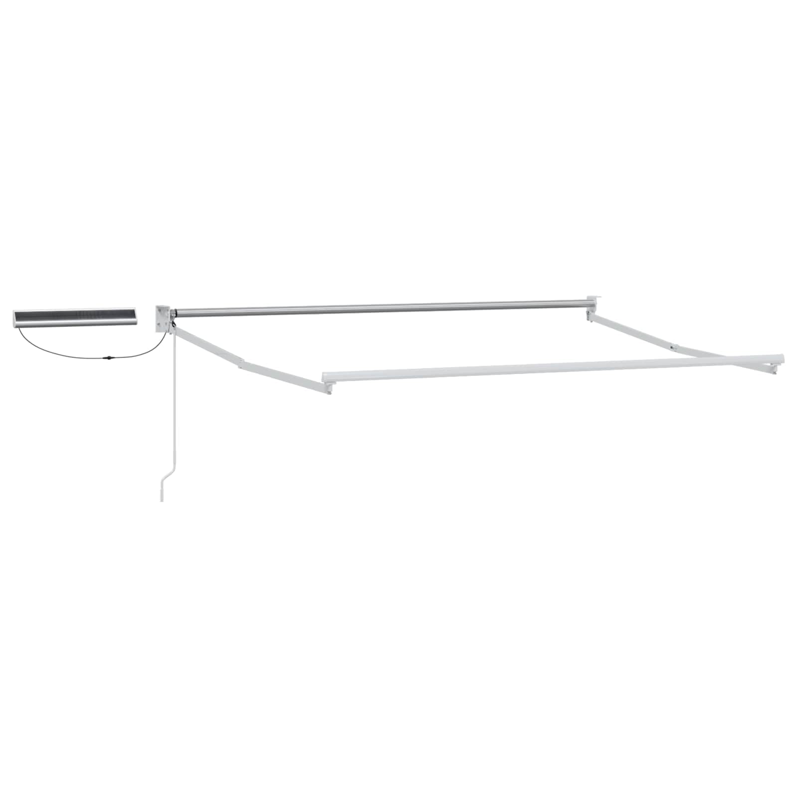 Toldo eléctrico exterior aluminio 3 x 2,5 m | Panel Solar, Control Remoto, Manivela Manual, Poliéster, Para Patio Jardín