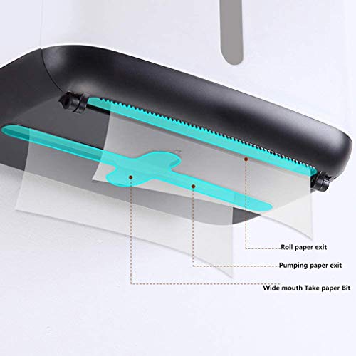Papel higiénico titular impermeable gris que protege el rollo con corte libre manual 6