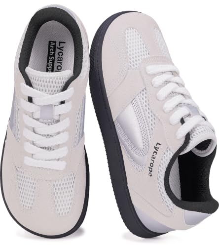Lycarope Retro Sneaker Breite Zehenbox Damen Herren Zero-Drop-Sohle