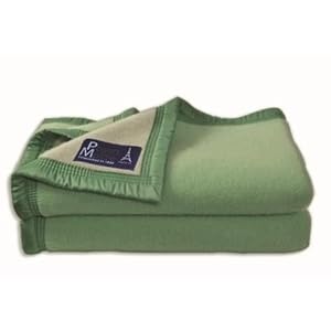 Deken van wol, amandel/lindehout, 240 x 300 cm, gemaakt in Frankrijk