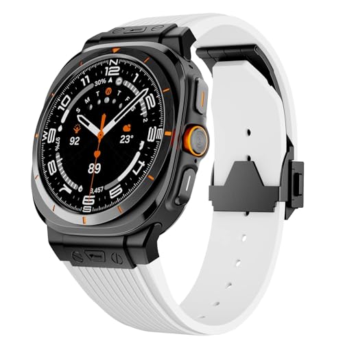 Bracelet métal silicone incurvé Samsung Watch 7 Ultra 47mm sport chic