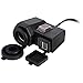 Produktbild TurnRaise Motorrad Auto Zigarettenanzünder Dual USB Power Socket Ladegerät (Ladegerät mit Schalter)
