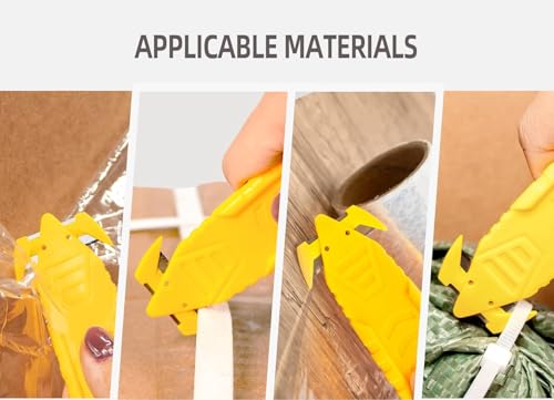Image of 500Pcs Safety Box Cutter Safety Cutter Tape Cutter Cut Box Utility Cutter | Use For Cartons, Cardboard, Wrap, Straps, Film