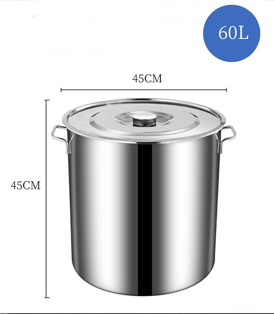 大容量ステンレス寸胴鍋 60L 45cm Amazon | 6L-60L寸胴鍋 電磁調理器 ガスコンロ保存容器 高速熱