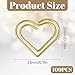 100 Pcs Gold Heart Paper Clips, Cute Love Heart Shape Small Paper Clips, Cute Metal Mini Journal Clamp, Paperclips for Women Wedding Decorative, Document, Note, Sorting, Wedding Decoration Crafts