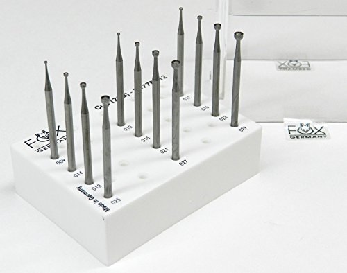 Cup Burs Fig 77B Concave Cutter Fraises Assortment 009-029 Set Fox Germany (E 4)
