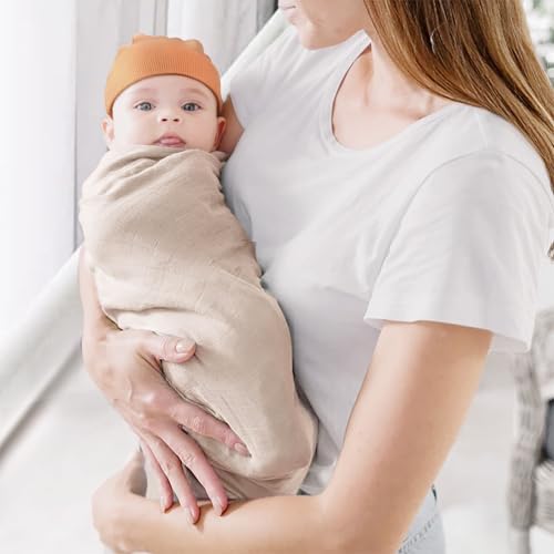 DRESHOW BQUBO 6 Pack Baby Newborn Hats Set for Unisex Infant Newborn Toddler Soft Beanie Hat for Boys Girls 0-24 Months4