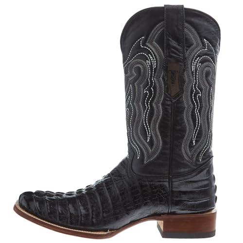 Men's Black Caiman Tail Print 12in Black Top2