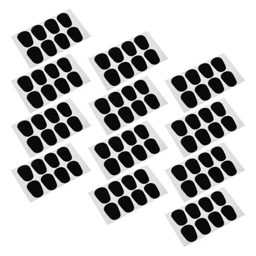 Milisten - Milisten 8sheets Saxophone Mouthpiece Pads Rubber Oval Cushion for Woodwind Sax Patch Dental Bite Pad