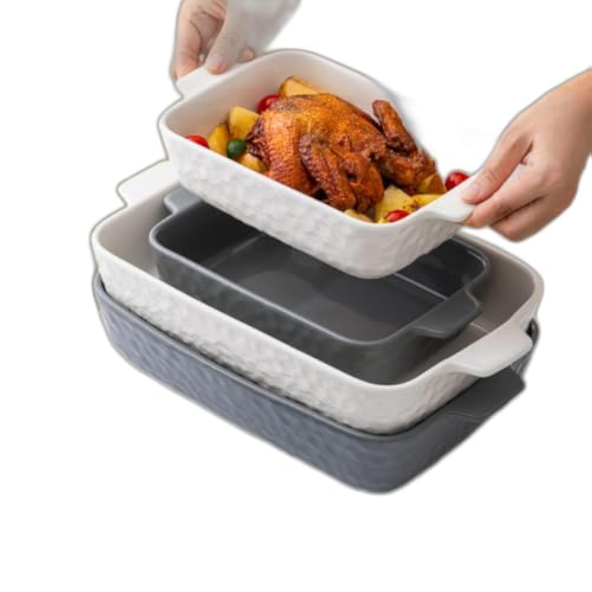 Rectangular Baking Dish for Oven & Microwave, Deep Baking Pan