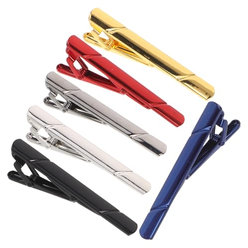 Alfileres de corbata para hombre con clip seguro y duradero acabado espejo