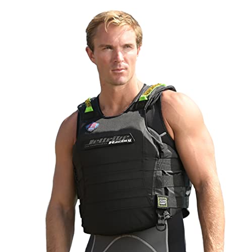 Jettribe US Coast Guard Life Vest - Black Out Edition with Custom Options - Type 3 PFD for Ultimate...