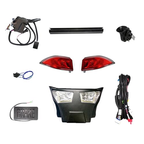 VPAHub Club Car Precedent LED Deluxe Light Kit 12V LED Street Legal Headlight with Bumper and Daytime Running Lights