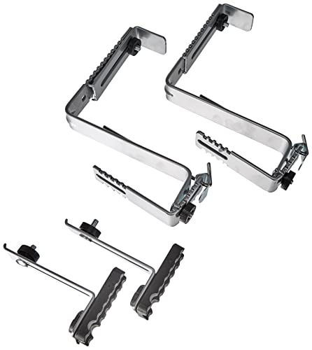 POETIC/EMSA - VARIO COMFORT Blumenkastenhalter - Universell einsetzbar - Für Geländerbreiten von 4 - 12 cm - Farbe Aluminium - Tragkraft 50kg