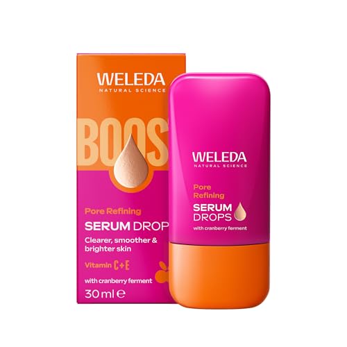 WELEDA Siero Vitamina C Booster Drops, dona luminosità alla pelle impura e spenta grazie alle vitamine C ed E e al mirtillo fermentato (1x 30 ml)