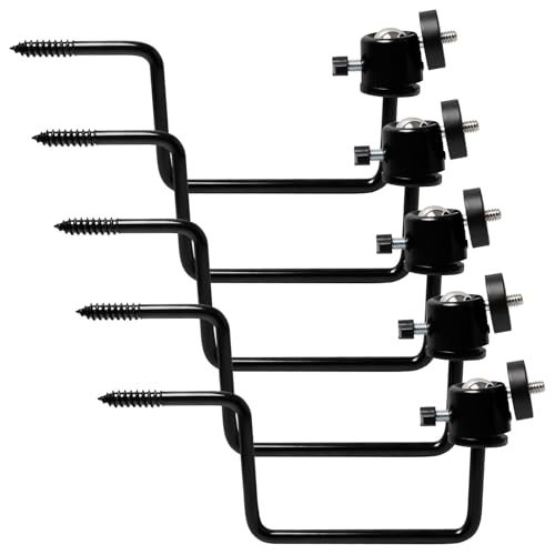 Sxutop 5 Piezas Soporte para Cámara de Caza Soporte Árbol Cámara con Cabezal de Bola de Metal Ajustable 360° Roscado Universal de 1/4'' Soporte para Camara Salvaje Caza Paneles Solares