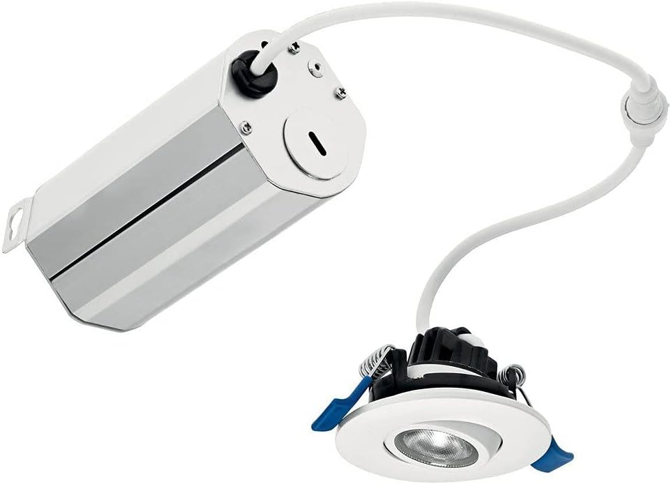 Kichler Direct-to-Ceiling 2 inch Round Mini Gimbal 27K LED Downlight in White