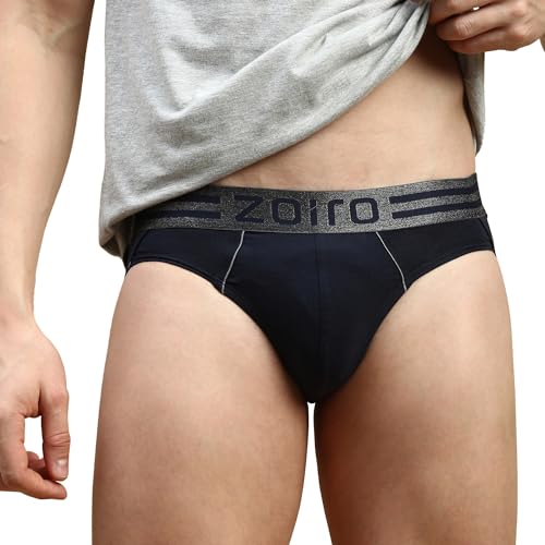 Image of Zoiro Men's Brief | Soft Band | Soft No-Marks Elastic | Breathable Innerwear | Pack of 1 | Color May Vary