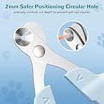 Krallenschere Katzen, Professional Krallenschere Kaninchen mit Positionierloch, Katzenkrallen Schneider für Kätzchen, Kaninchen, Meerschweinchen, Vögel, Welpen, und Kleintiere (Blau) – Bild 3