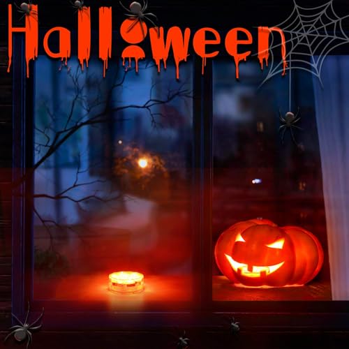 Submersible LED Lights, Multicolor RGB Waterproof Underwater Light for Vase Base,Aquarium, Pond, Garden, Fish Tank, Halloween Pumpkins Decoration